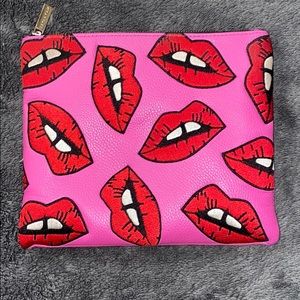 Hot pink lip clutch